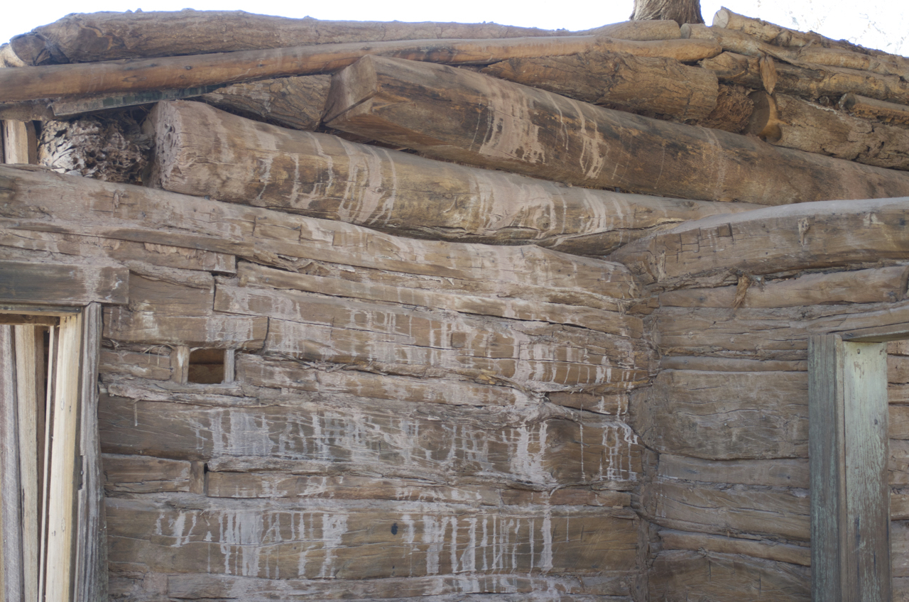 Mudstains from dirt roof Mudstains from dirt roof